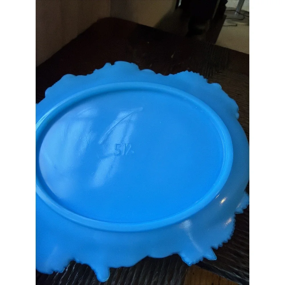 1880's Dithridge USA Blue Milk Glass 7.5×5.5